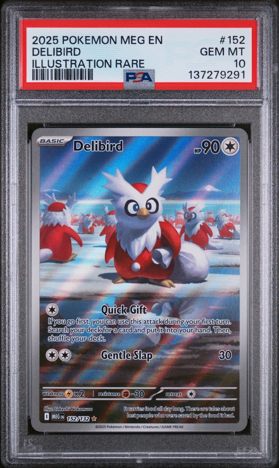 Delibird 152/132 - Me01: Mega Evolution Holo (PSA 10)