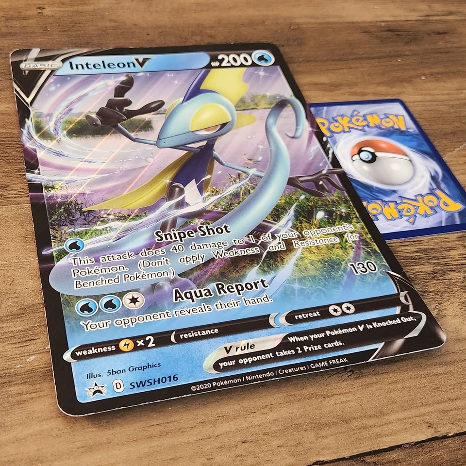 Jumbo Inteleon V SWSH016 MP 2020 Pokemon Galar Partners Collection Box Card - Image 2 of 4