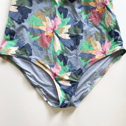 GAP Scoop Neck Floral Print Swimsuit One Piece Bathing Suit XXL Plus Summer Pool - Picture 4 of 10