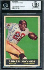 Abner Hayes Beckett BAS Signed 1961 Topps Autograph