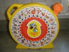 Vintage 1989 See N' Say Disney Mickey ABC's Talking Mattel Yellow