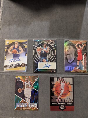 NBA card lot 2 Autographs denver nuggets, Timberwolves Houston rockets warriors