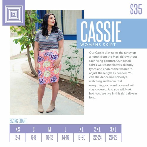 Lularoe Womens(Size 2XL)Cassie Pencil Skirt Colorful Solid (Yellow/Fuchsia/Blue) - Picture 5 of 5