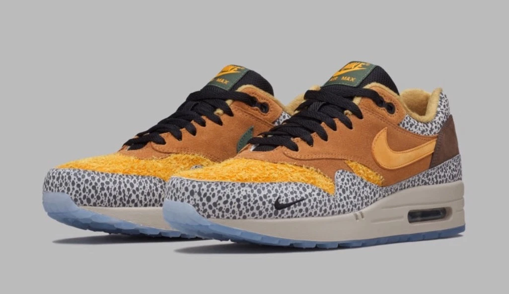 NIKE AIR MAX 1 PREMIUM QS SAFARI 9.5 665873 200 NEUF DANS SA BOÎTE Atmos Supreme AM 98 OG
