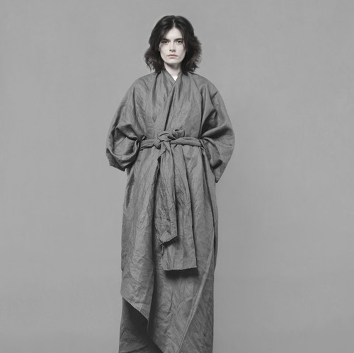 Boho Kimono. Linen Kimono Style Dress. Kimono Cocoon coat. Linen Kimono Duster - Picture 3 of 30