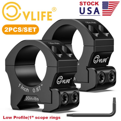 2PCS Precision Scope Ring Low Profile Scope Mount Compatible with Picatinny Rail