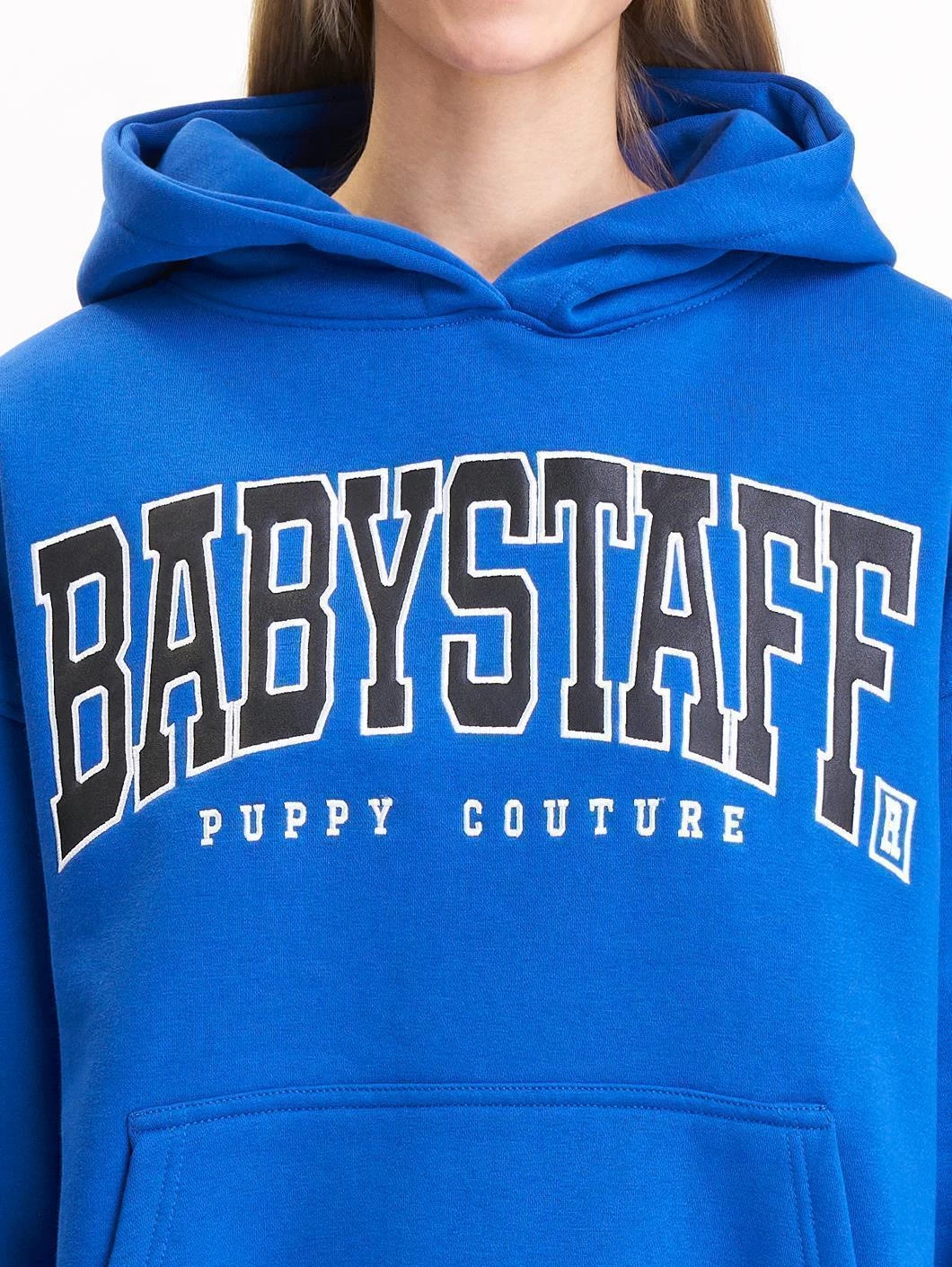 SACAI Babystaff College oversize felpa con cappuccio donna maglione donna blu Amstaff