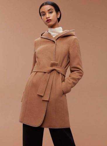 Cashmere Borda Belt Coat Camel 