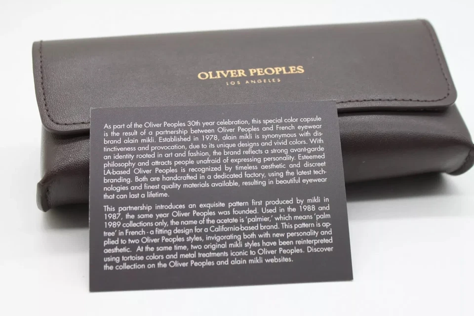 NUEVO OLIVER PEOPLE FOR ALAIN MIKLI MARRÓN AUTÉNTICO GAFAS GAFAS GAFAS GAFAS DE SOL ESTUCHE Foto 3 de 4