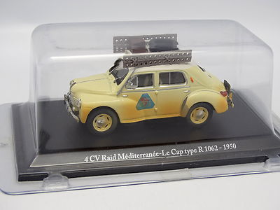 Eligor Presse 1/43 Renault 4CV Raid Mittelmeer Le Cap 1950