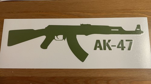 Ak47 Gun Rifle Vinyl Decal Sticker Car Truck Window - Picture 2 of 7