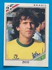 ZICO 250 BRAZIL wc MEXICO 86 Panini figurine sticker 1986 badge footballers NEW