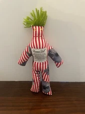 Dammit Doll White Red Striped Green Hair 12 in