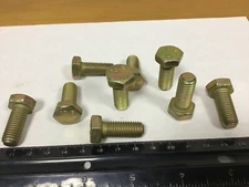 Qty (10) M10 X 25MM Grade 10.9 Hex Head Screw, Zinc Chromate, B18231B10025N