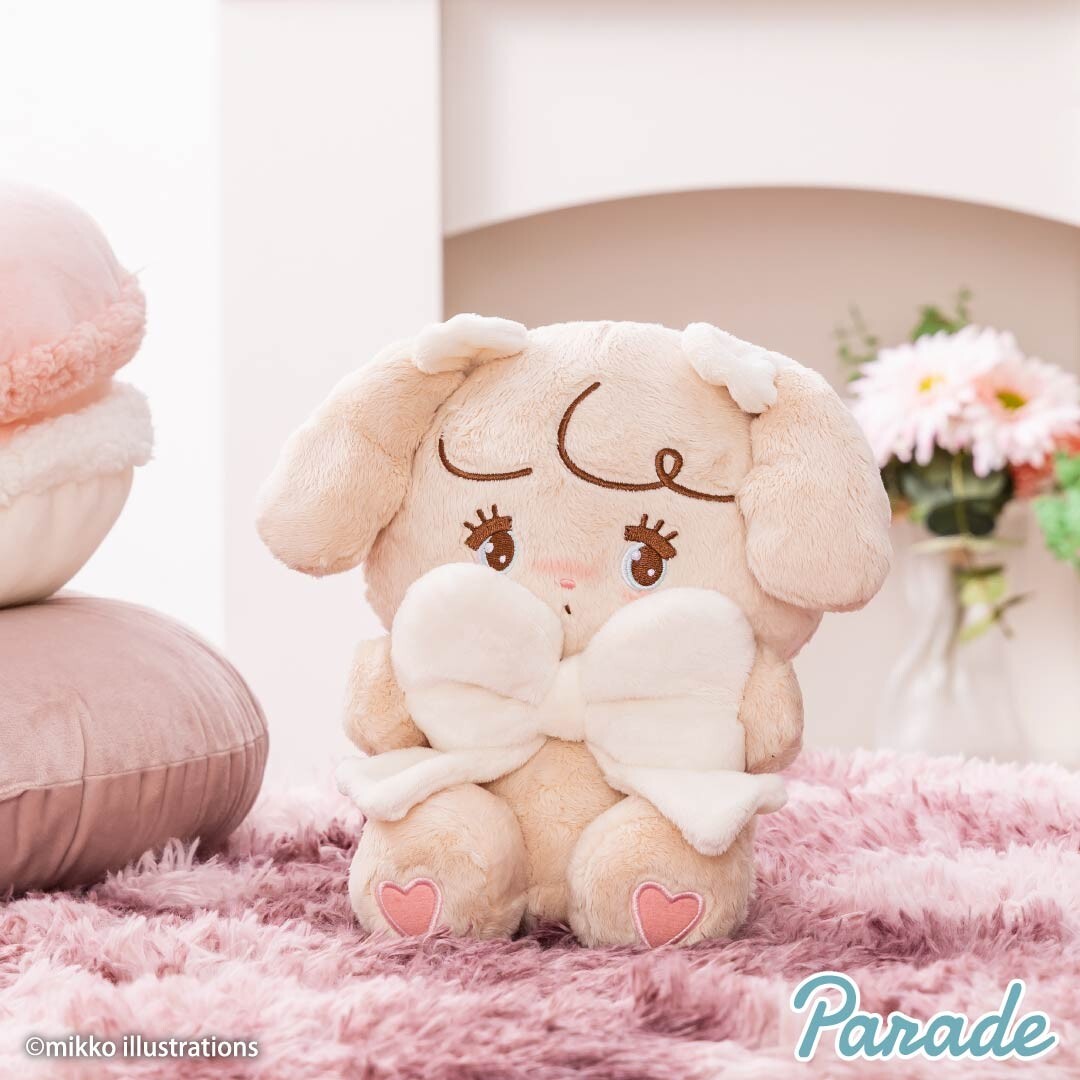 Mikko Characters Nattsu Nuts Plush Toy Doll HUG Ribbon & Mascot