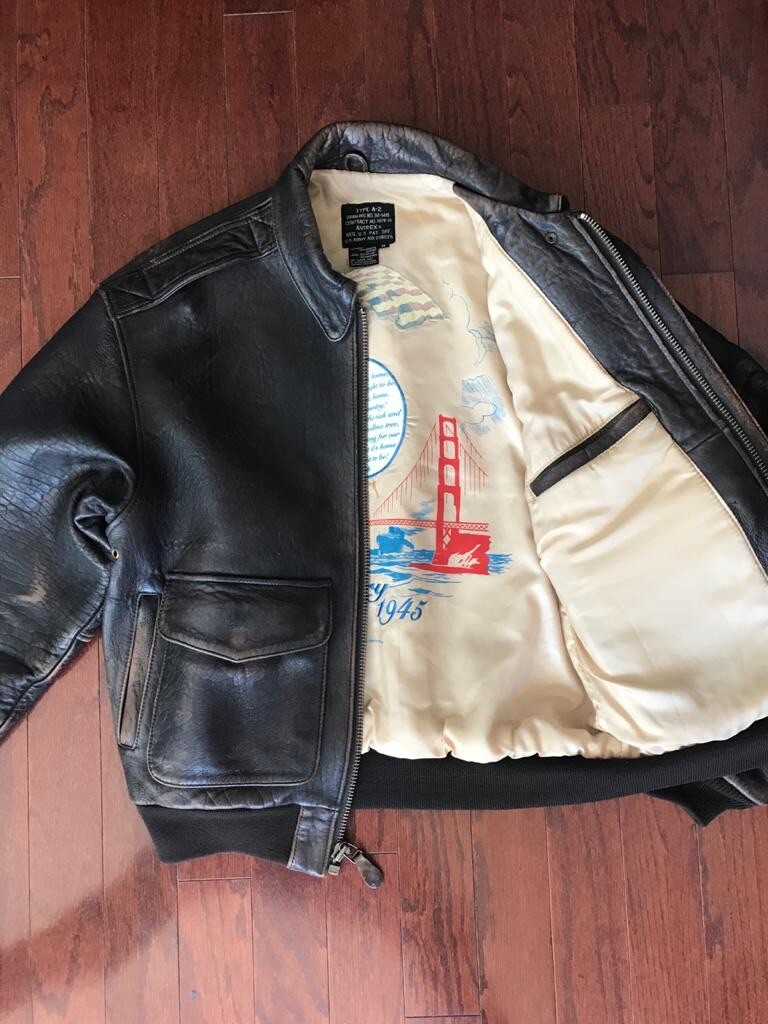 VINTAGE Men's Medium M AVIREX LTD edition TYPE A-2 LEATHER VINTAGE Men's Medium M AVIREX LTD edition TYPE A-2 LEATHER