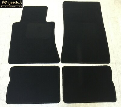 Fußmatten Autoteppiche für Mercedes SEC W126 Coupe 1981-1991 schwarz Neu Velours