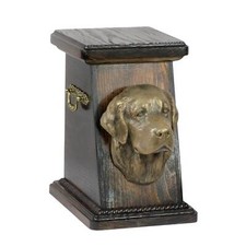 Golden Retriever Wooden Urn With Dog Art-Dog