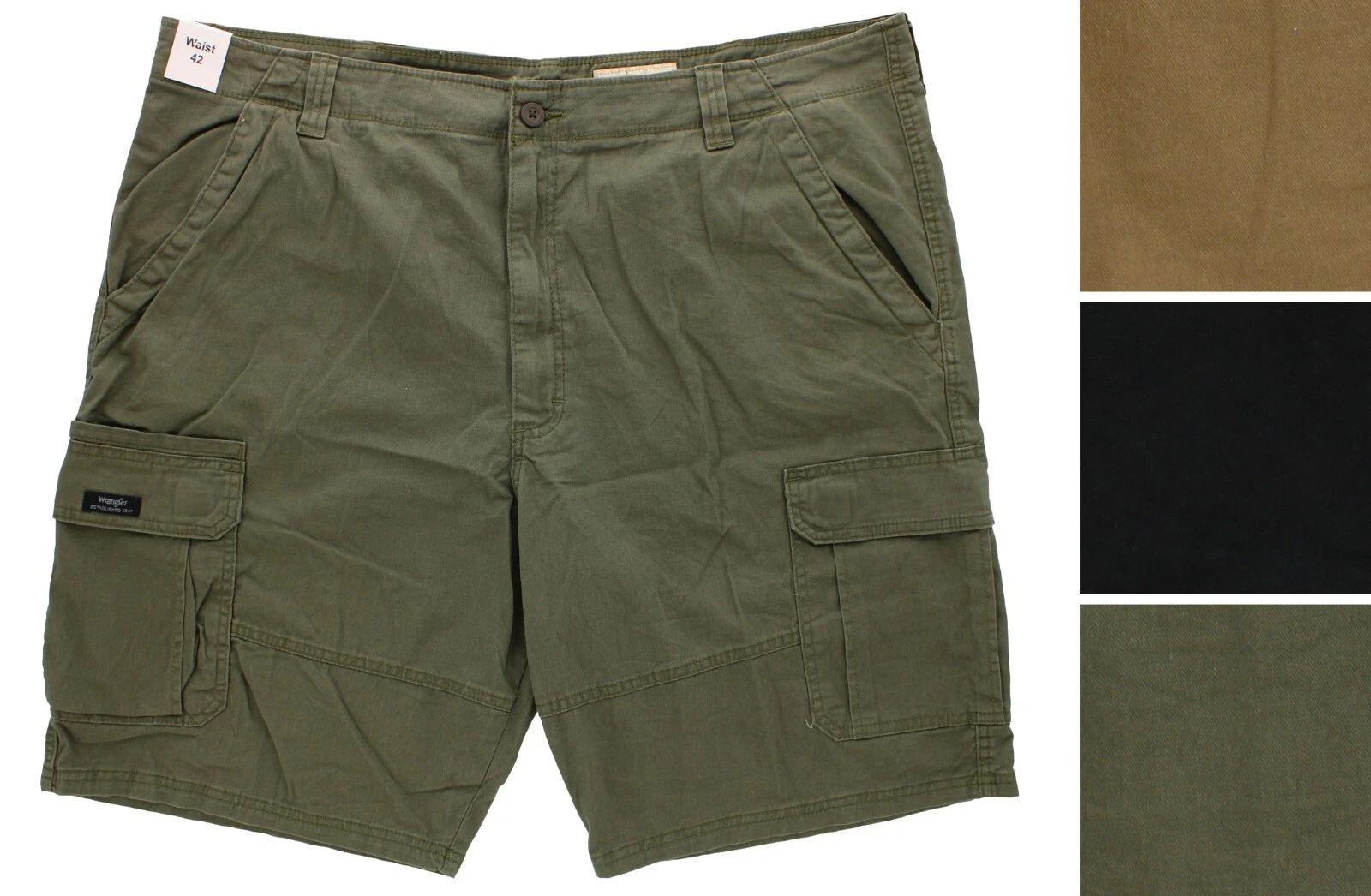Wrangler Men's Cargo Shorts Big & Tall Relaxed-Fit Twill Pre-Shrunk, Tech-Pocket