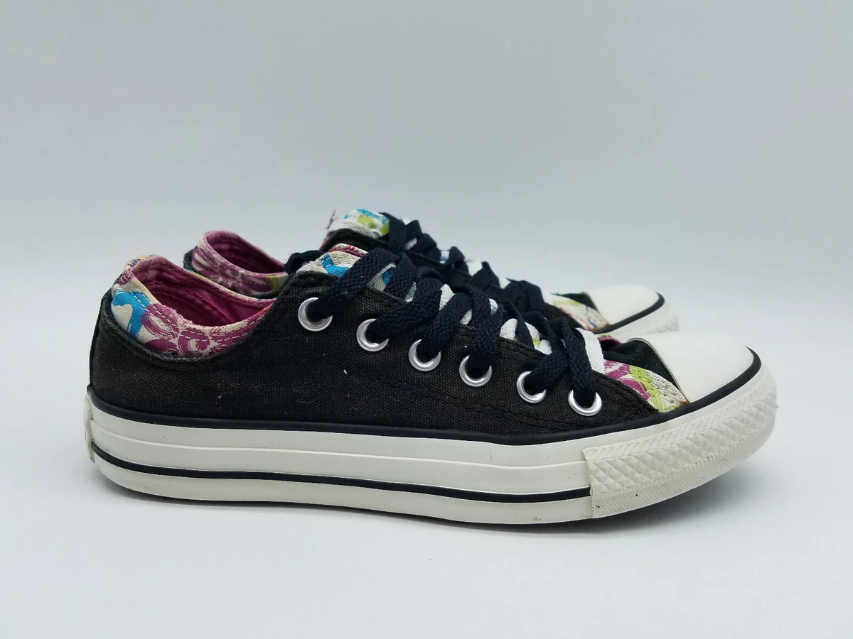 Converse All Star Double Upper Chuck Women s Sneakers Size 7 Black Multi color