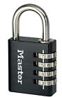 Master Lock Black 40mm 4 DIGIT Combination Padlock - 51mm Shackle