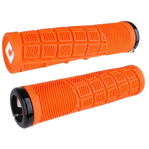 ODI Lock-On MTB Reflex Grips - Orange/Black - 第 1/1 張圖片