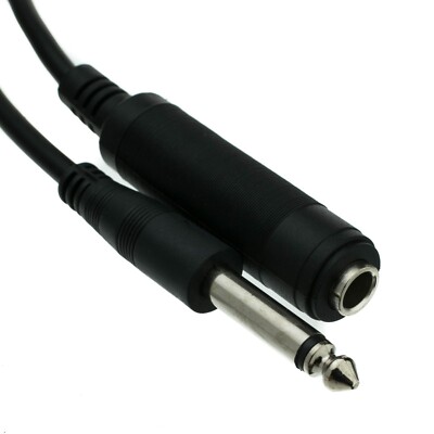 6FT 1/4 inch Mono Extension Cable, 1/4 Male to 1/4 Female, 6 foot  10A1-61206
