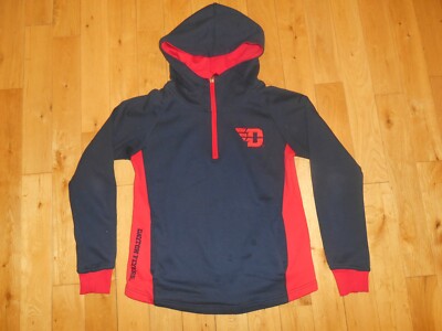 Champion DAYTON FLYERS NCAA College 1/4 Zip Campus Hoodie Sweatshirt Women's M
