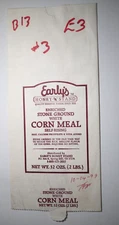 Vintage Paper Sack Bag - EARLY'S CORN MEAL, EARLY'S HONEY STAND, SPRING HILL 99