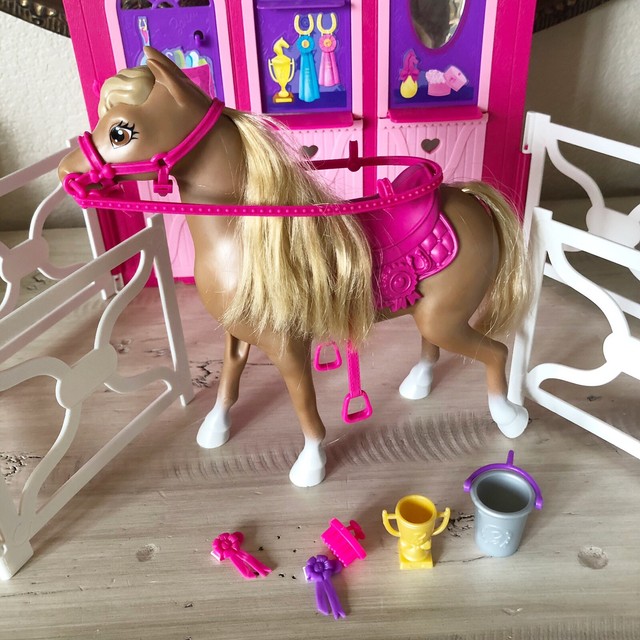 barbie pink passport horses and ranch gift set