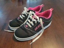 HEELYS Pro 20 Roller Skate Shoes Wheeled Sneakers Black Pink Size 7