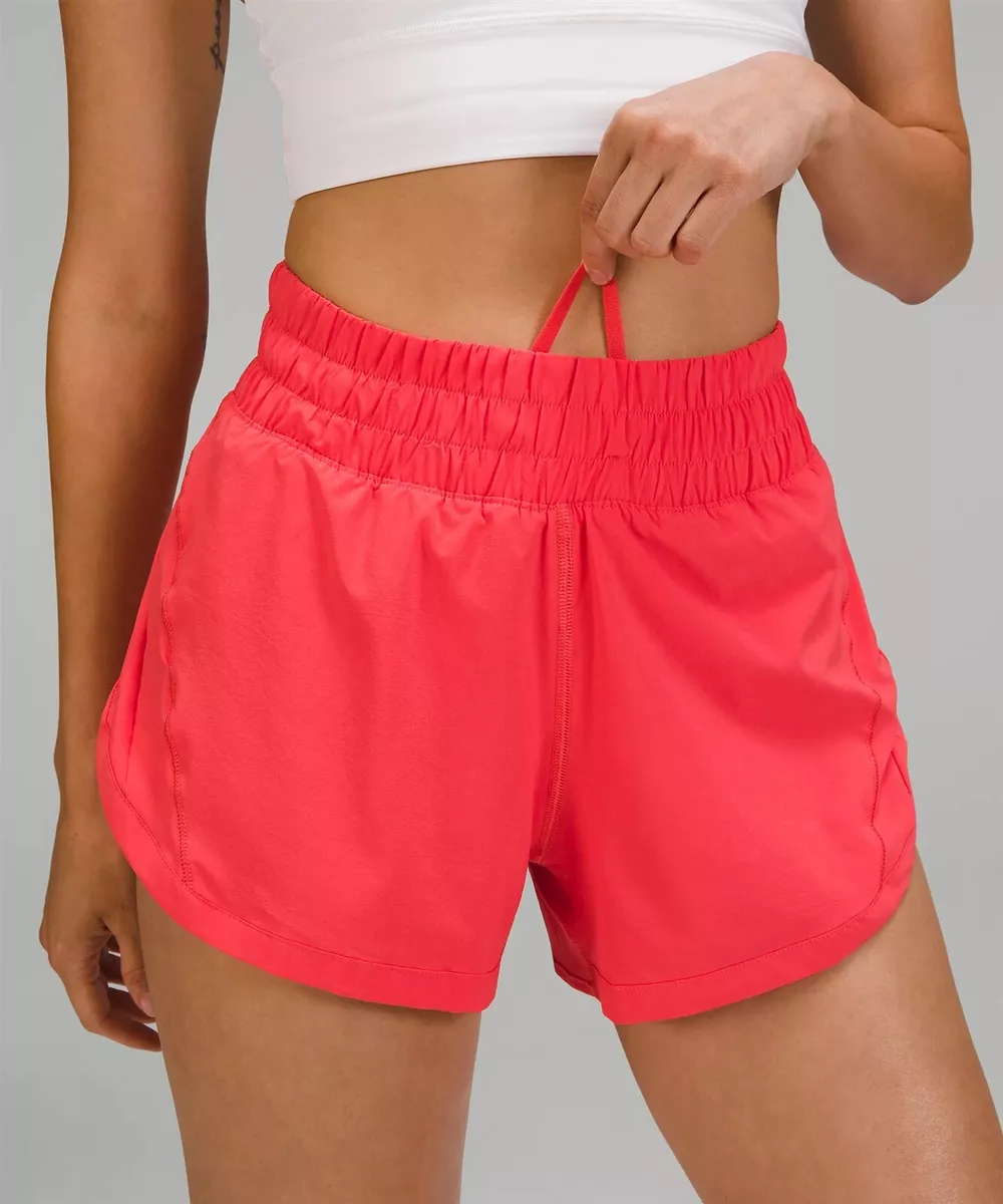 NEW LULULEMON Track That HR 3 Short 4 8 Pale Raspberry