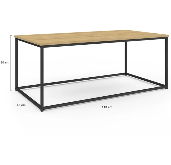 Table basse salon table basse gigogne plateau relevable style industrie - Photo 2/4