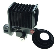 LEICA FOCUSSING BELLOWS HAMMERTONE GREY FINISH LEITZ 16558 ADAPTER VISOFLEX EXEL