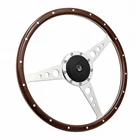 15'' Classic Riveted Wood Steering Wheel Restoration Austin Healey ,3000, Sprite
