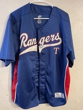 Authentic Dynasty TEXAS Rangers Blue Baseball Jersey Size Large