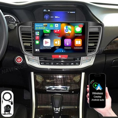 For Honda Accord 9th 2016 2017 Carplay Android 15 Car Stereo Radio GPS Navi +Cam