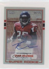 2015 Topps Chrome Mini 1989 Football Auto 4/25 Tevin Coleman #89-TC Auto 0e1