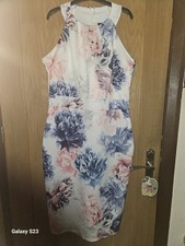 Ladies Lipsy Women's Floral Dress Size 16 In Good Condition See Photos