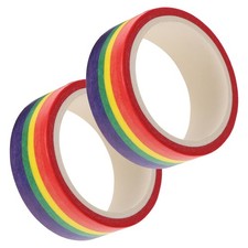 2 Pcs Buntes Klebeband Krebband Zum Streichen Washi Tape F&uuml;r Handwerk
