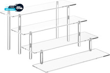 4 Tier Acrylic Perfume Organizer Stand Clear Display Risers for Perfume Cologne
