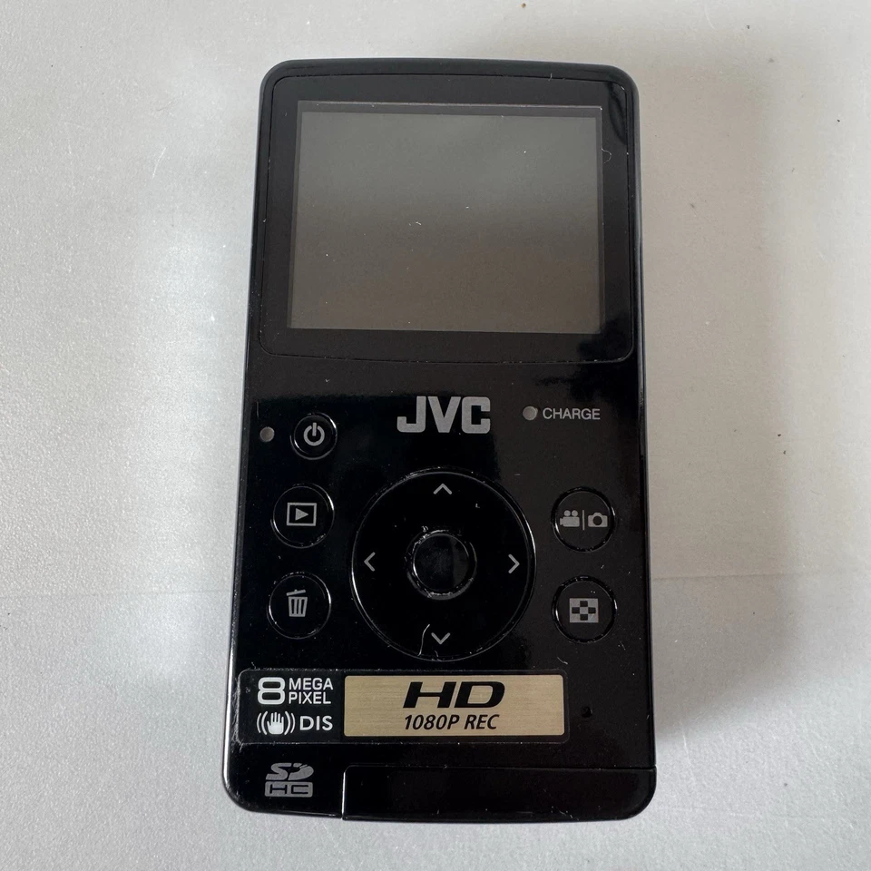 JVC GC-FM1 Black 1080p HD Memory Video Camcorder Camera with 4GB SD Memory Card - Image 2 of 4