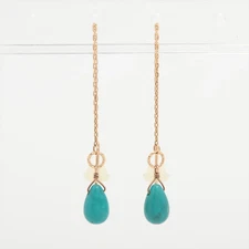 aget Turquoise Piercing jewelry K10(YG) 0.8g