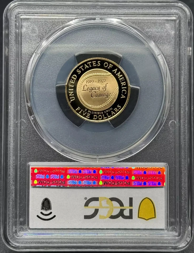 1997 W Base Ball Commem PCGS PR-70 DCAM Jackie Robinson - Image 2 of 3