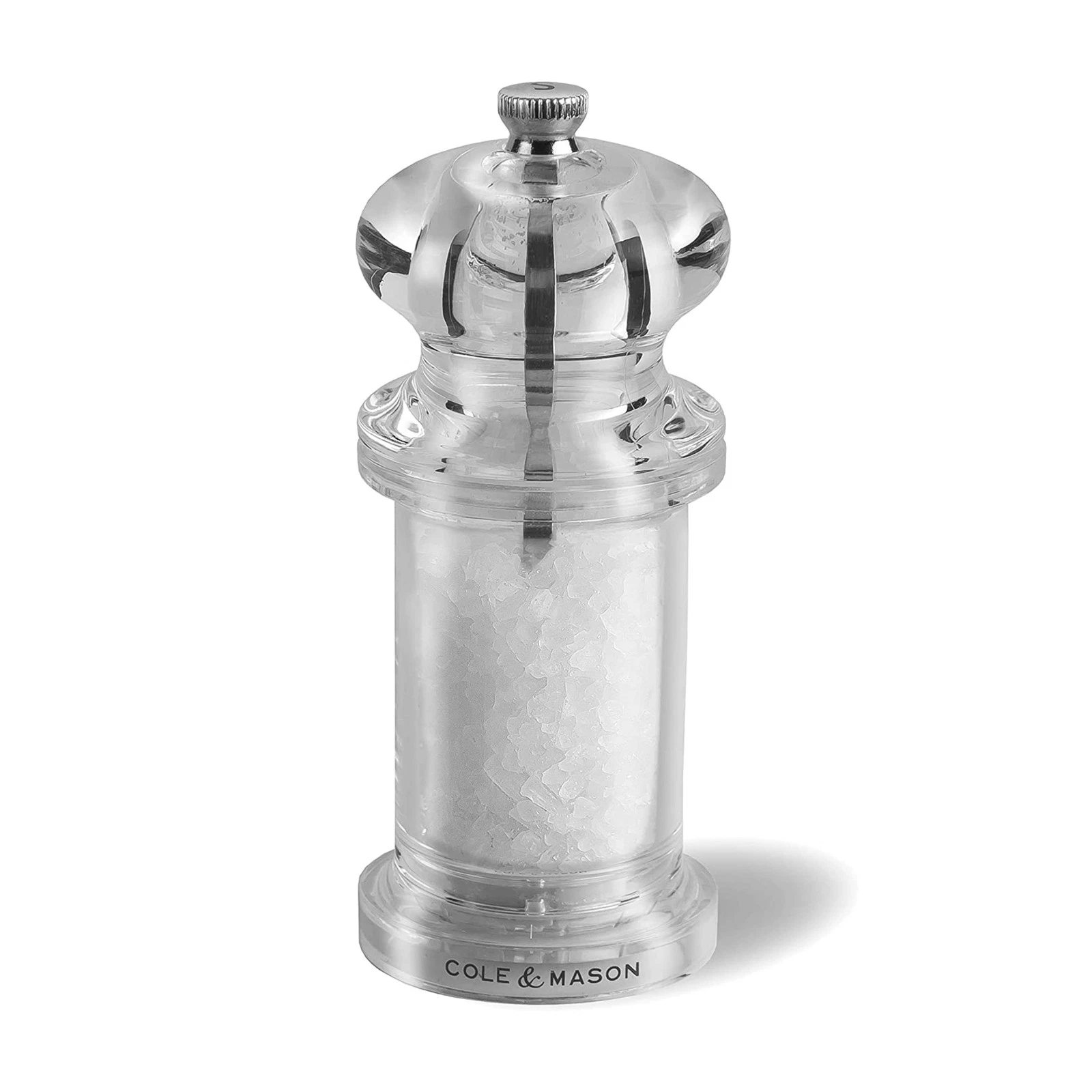 5.5 Inch Clear Salt Mill with Ceramic Precision Mechanism for Fine or Coarse ...