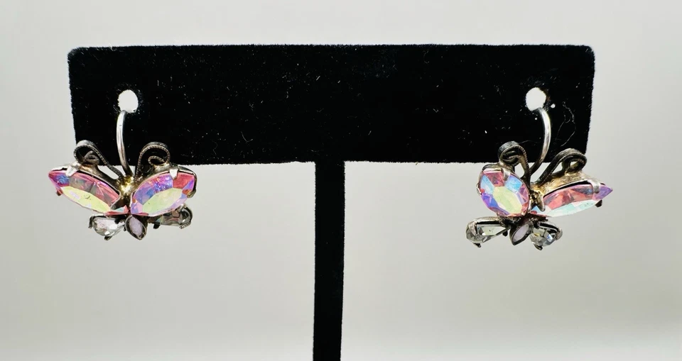 Pendientes mariposa de cristal rosa Sorrelli raros  Foto 2 de 4