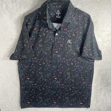 Rhoback Golf Polo Shirt Adult Medium Black The Constellation Mens 3549