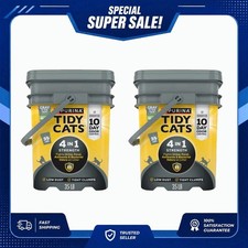 2 pack Purina Tidy Cats Strength Clumping Cat Litter Floral Scent 35lb Pail