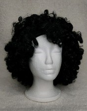 Wig voluminous black synthetic Tight, Springy Curls