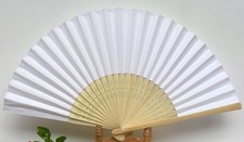 60 VENTAGLI VENTAGLIO MATRIMONIO BAMBU BAMBOO CARTA BIANCHI SPOSA WEDDING